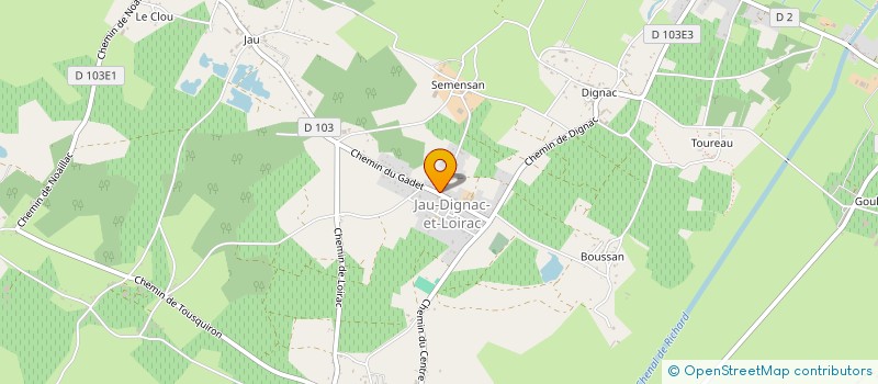 localisation de l'entreprise MONSIEUR THEO WARINGHEM  JAU-DIGNAC-ET-LOIRAC