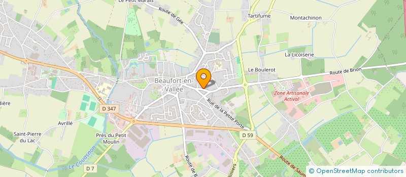 localisation de l'entreprise MONSIEUR THEODORE CAILLEAU à BEAUFORT-EN-ANJOU