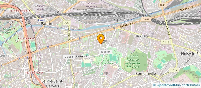 localisation de l'entreprise MONSIEUR THEOPHANE EYMARD  PANTIN