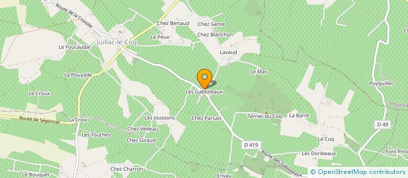 localisation de l'entreprise MONSIEUR THEOPHANE GEAY  JUILLAC-LE-COQ