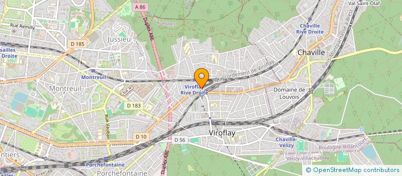 localisation de l'entreprise MONSIEUR THEOPHILE BARLUET DE BEAUCHESNE  VIROFLAY