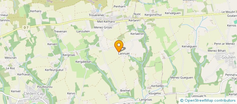 localisation de l'entreprise MONSIEUR THEOPHILE DONNART  CLEDEN-CAP-SIZUN