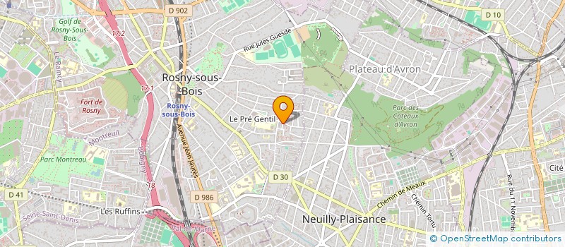 localisation de l'entreprise MONSIEUR THEOTIME CHAILLEUX à ROSNY-SOUS-BOIS