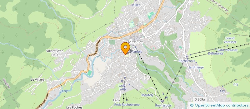 localisation de l'entreprise MONSIEUR THIBAUD ALBANEL DE LA SABLIERE  MEGEVE