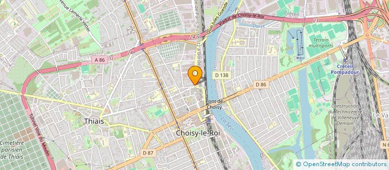 localisation de l'entreprise MONSIEUR THIBAUD ANGEBERT  CHOISY-LE-ROI