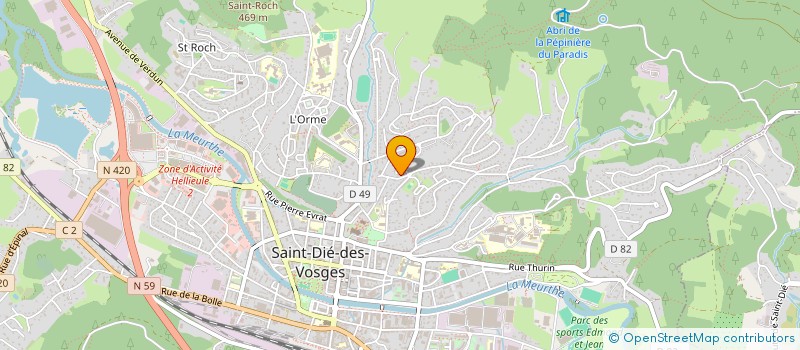 localisation de l'entreprise MONSIEUR THIBAUD BERNARD  SAINT-DIE-DES-VOSGES