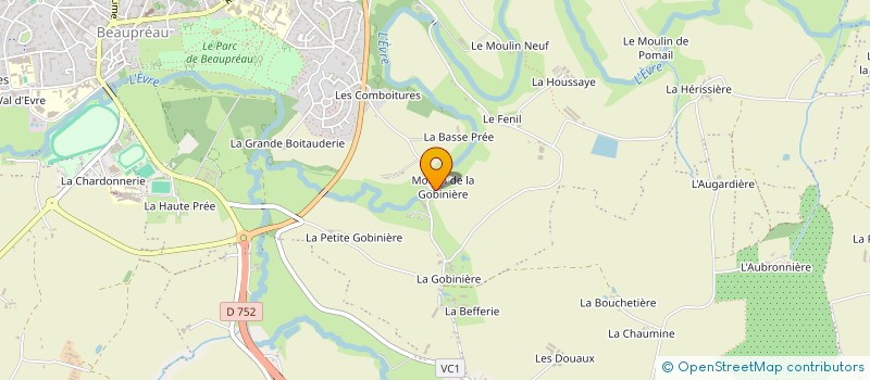 localisation de l'entreprise MONSIEUR THIBAUD BRUNET à BEAUPREAU-EN-MAUGES