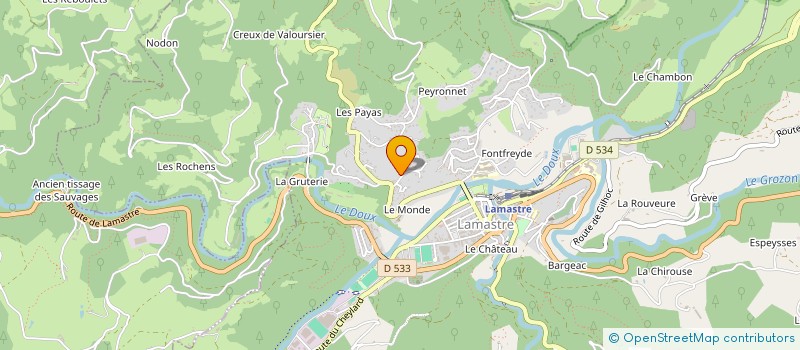 localisation de l'entreprise MONSIEUR THIBAUD CONTE  LE CRESTET