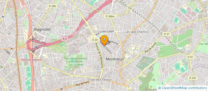 localisation de l'entreprise MONSIEUR THIBAUD COSTE à MONTREUIL