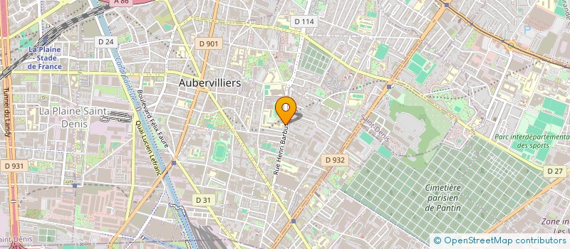 localisation de l'entreprise MONSIEUR THIBAUD COURRET  AUBERVILLIERS