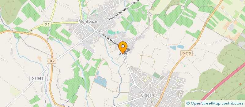 localisation de l'entreprise MONSIEUR THIBAUD DESFORGES  MONTBAZIN