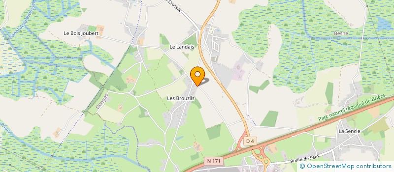 localisation de l'entreprise MONSIEUR THIBAUD DESMAS  DONGES