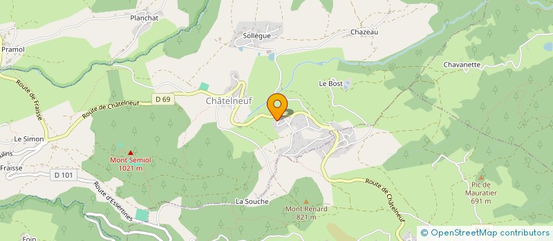 localisation de l'entreprise MONSIEUR THIBAUD DUMAS  CHATELNEUF