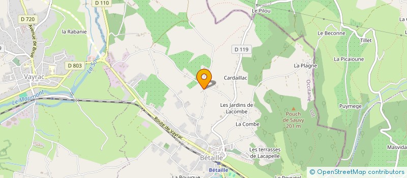 localisation de l'entreprise MONSIEUR THIBAUD GETE  BETAILLE