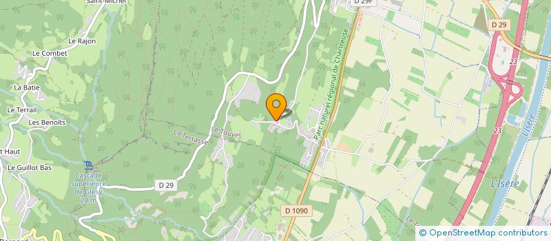 localisation de l'entreprise MONSIEUR THIBAUD JACQUIER BRET à LE TOUVET