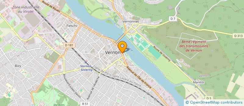 localisation de l'entreprise MONSIEUR THIBAUD LENGAGNE  VERNON