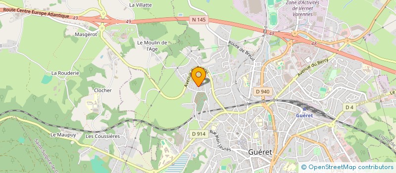 localisation de l'entreprise MONSIEUR THIBAUD LHEUREUX  GUERET