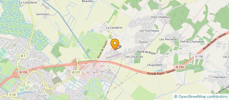 localisation de l'entreprise MONSIEUR THIBAUD PUBLIE  SABLONCEAUX