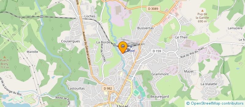 localisation de l'entreprise MONSIEUR THIBAUD SAGET à USSEL