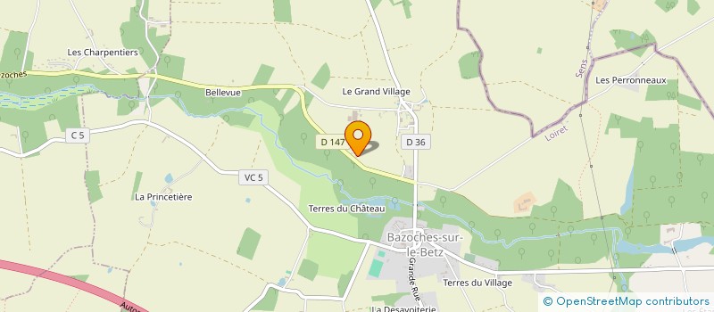 localisation de l'entreprise MONSIEUR THIBAUD SEVESTRE à BAZOCHES-SUR-LE-BETZ