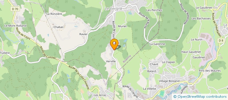 localisation de l'entreprise MONSIEUR THIBAUD VOLPI  LE CERGNE