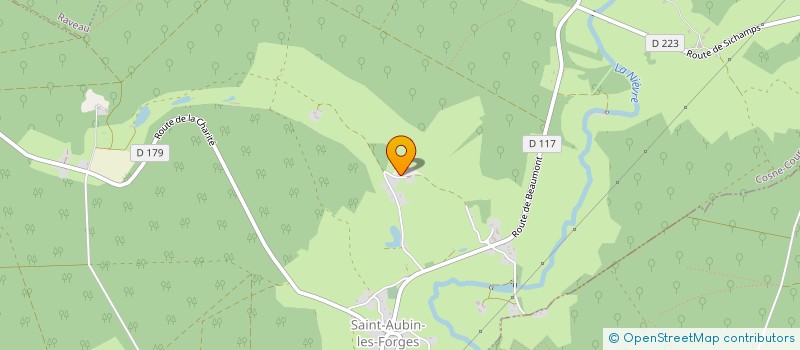 localisation de l'entreprise MONSIEUR THIBAULT BARTHELEMY  SAINT-AUBIN-LES-FORGES