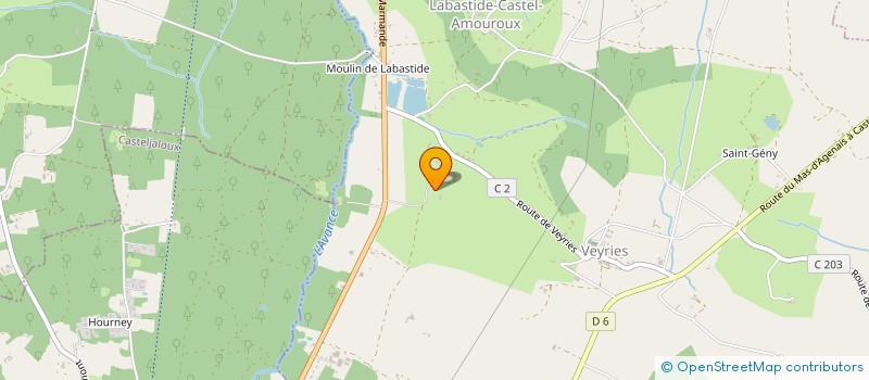 localisation de l'entreprise MONSIEUR THIBAULT BELHOMME DE FRANQUEVILLE  LABASTIDE-CASTEL-AMOUROUX