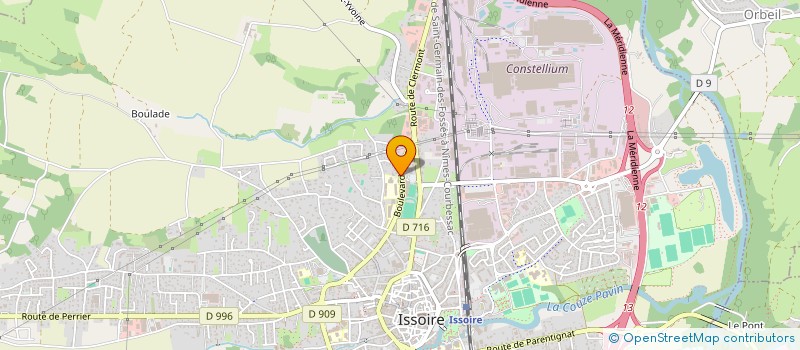 localisation de l'entreprise MONSIEUR THIBAULT BERNARD  ISSOIRE