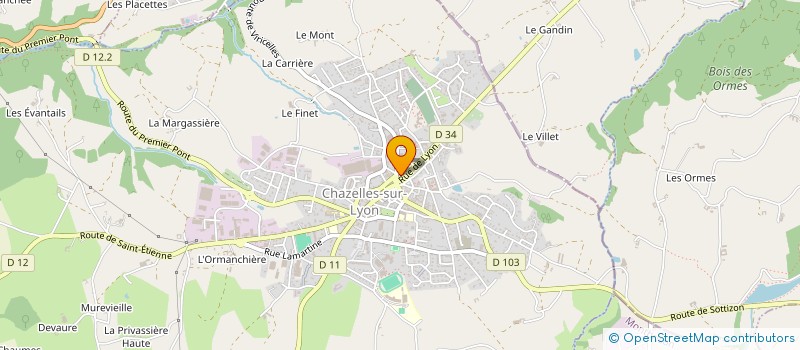 localisation de l'entreprise MONSIEUR THIBAULT BOYER  CHAZELLES-SUR-LYON