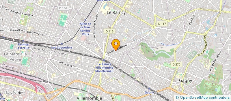 localisation de l'entreprise MONSIEUR THIBAULT CACHET à LE RAINCY