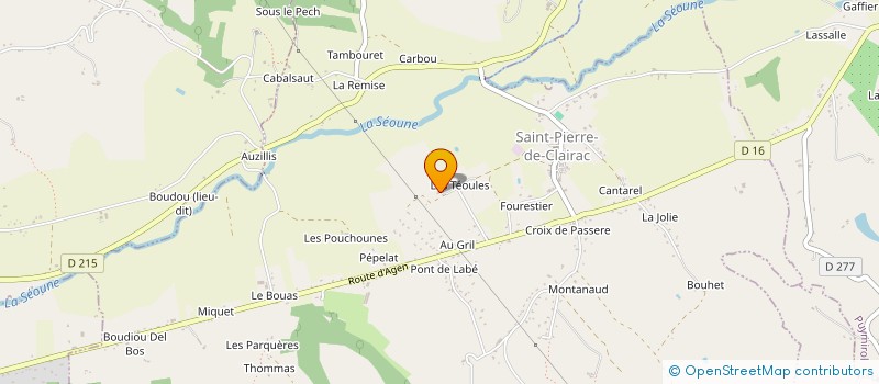 localisation de l'entreprise MONSIEUR THIBAULT CLAUDE  SAINT-PIERRE-DE-CLAIRAC