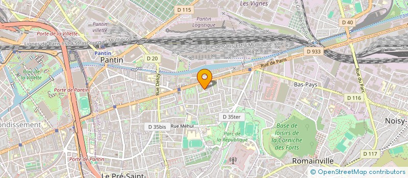 localisation de l'entreprise MONSIEUR THIBAULT CRUCHET  PANTIN