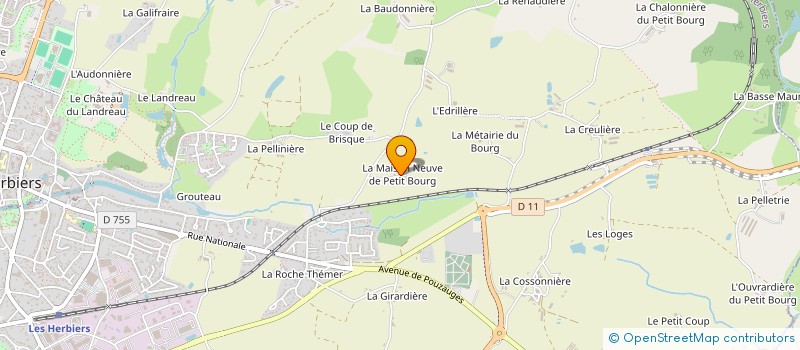 localisation de l'entreprise MONSIEUR THIBAULT FORRE à LES HERBIERS