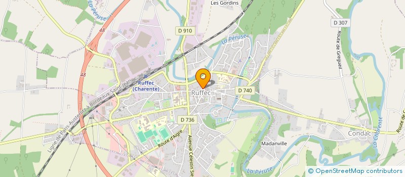 localisation de l'entreprise MONSIEUR THIBAULT GOMEZ  RUFFEC