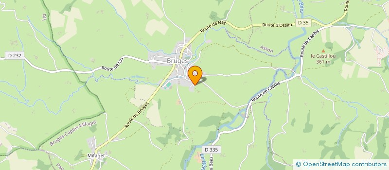 localisation de l'entreprise MONSIEUR THIBAULT LACAZE  BRUGES-CAPBIS-MIFAGET