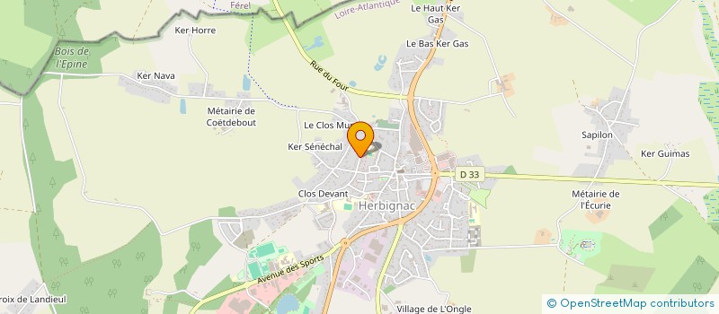 localisation de l'entreprise MONSIEUR THIBAULT LACROIX à HERBIGNAC