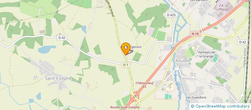 localisation de l'entreprise MONSIEUR THIBAULT LARUE  PLASSAC-ROUFFIAC