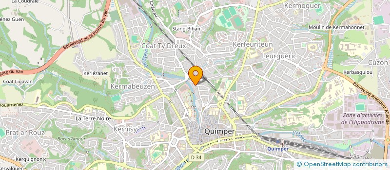 localisation de l'entreprise MONSIEUR THIBAULT LE CORRE-JOSEPH à QUIMPER