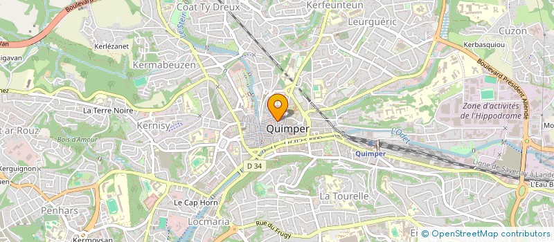 localisation de l'entreprise MONSIEUR THIBAULT LE GOFF à QUIMPER