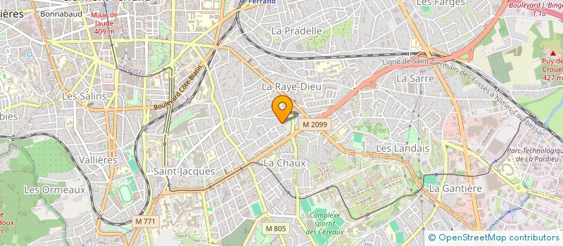 localisation de l'entreprise MONSIEUR THIBAULT LE TRAON  CLERMONT-FERRAND