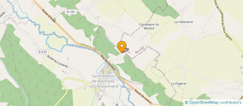 localisation de l'entreprise MONSIEUR THIBAULT LELIEVRE  SAINT-MARTIN-DE-BIENFAITE-LA-CRESSONNIERE