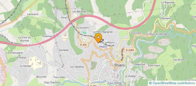 localisation de l'entreprise MONSIEUR THIBAULT MANGEARD à THIERS