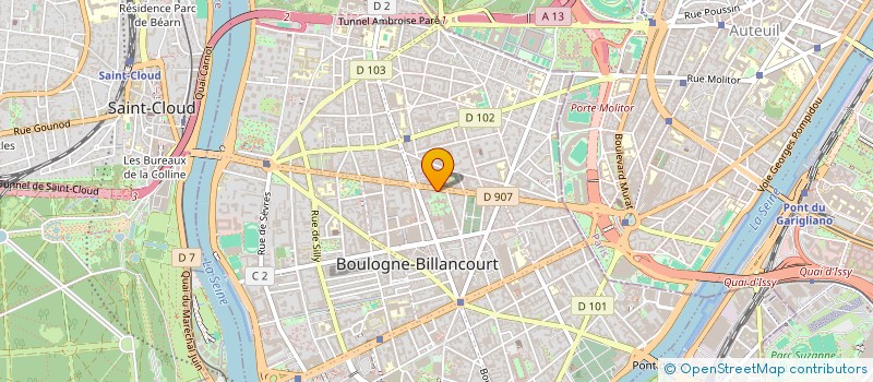 localisation de l'entreprise MONSIEUR THIBAULT MARTY à BOULOGNE-BILLANCOURT