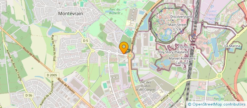 localisation de l'entreprise MONSIEUR THIBAULT PINSARD  MONTEVRAIN