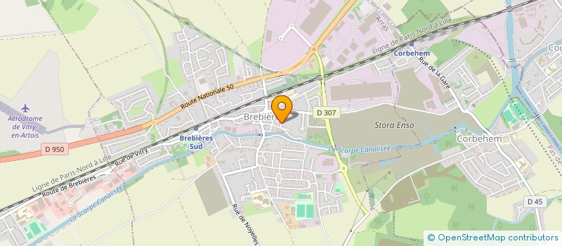 localisation de l'entreprise MONSIEUR THIBAUT BAUDART  BREBIERES