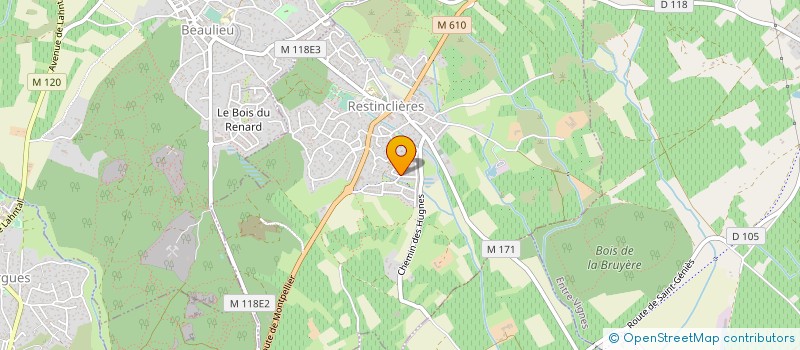 localisation de l'entreprise MONSIEUR THIBAUT BOUISSON  RESTINCLIERES