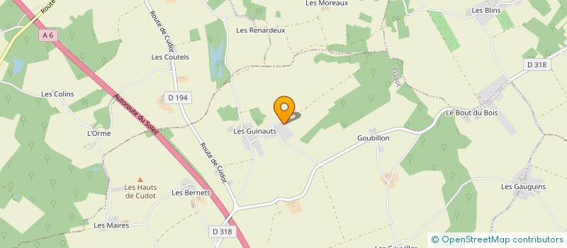 localisation de l'entreprise MONSIEUR THIBAUT CADART  CUDOT