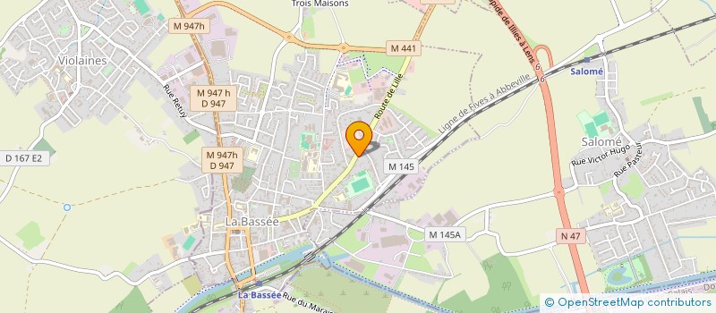 localisation de l'entreprise MONSIEUR THIBAUT CANNESON  LA BASSEE