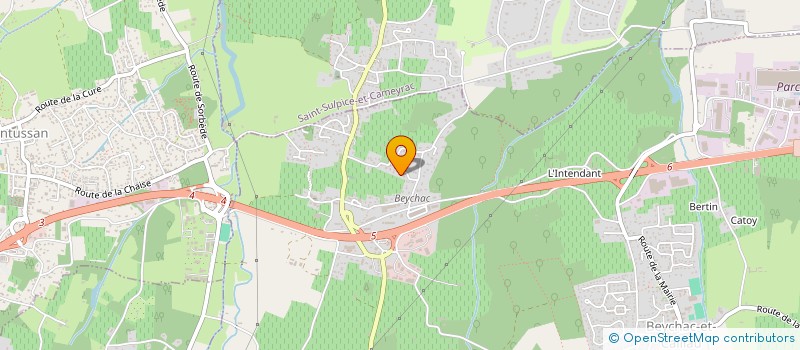 localisation de l'entreprise MONSIEUR THIBAUT CASTAING  BEYCHAC-ET-CAILLAU