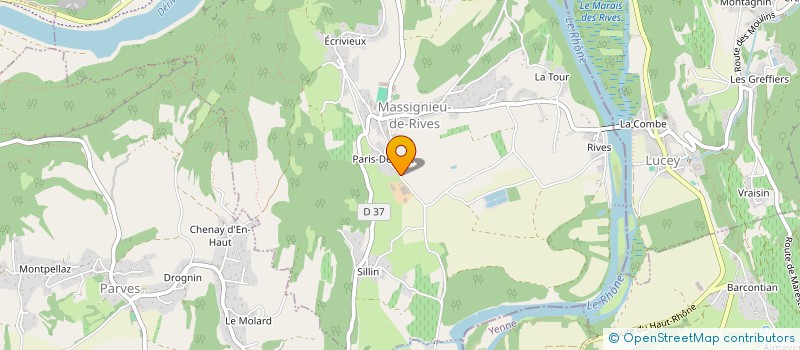 localisation de l'entreprise MONSIEUR THIBAUT CHIRON à MASSIGNIEU-DE-RIVES